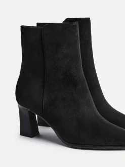 Linzi Black Thorn Stacked Block Heel Ankle Boots