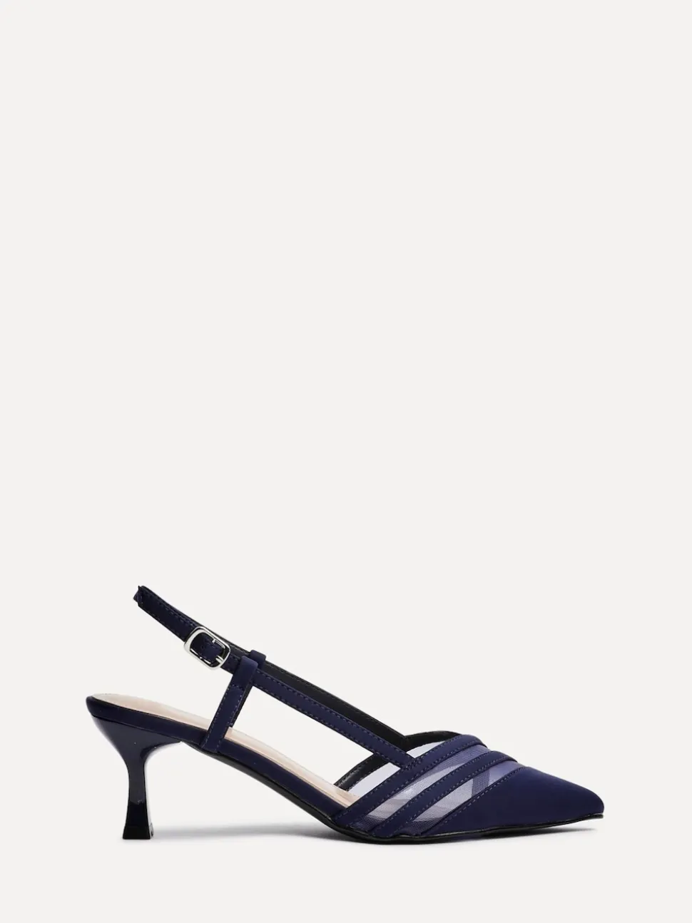 Linzi Blue Milan Mesh Court Heels