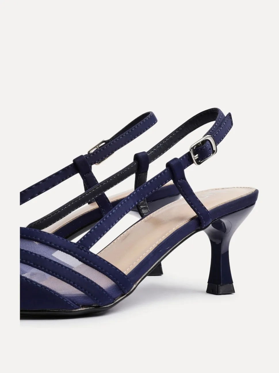 Linzi Blue Milan Mesh Court Heels