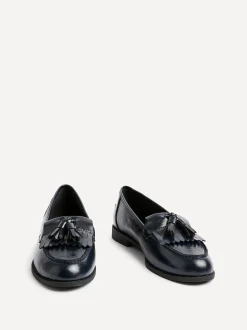 Linzi Blue Rosemary Classic Slip-On Loafers With Tassel Detail