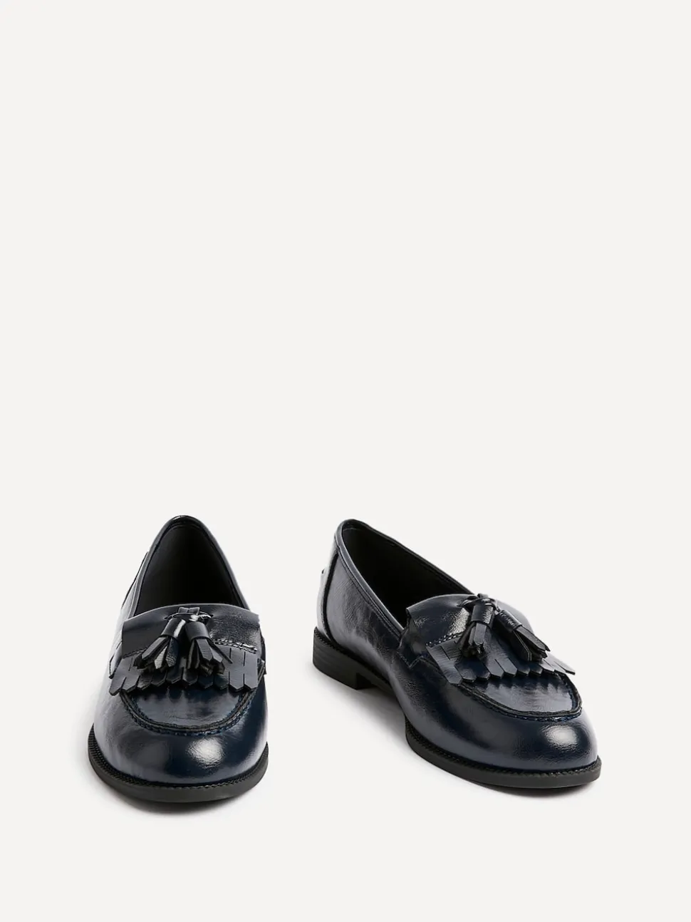 Linzi Blue Rosemary Classic Slip-On Loafers With Tassel Detail
