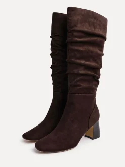 Linzi Brown Alpine Alpine Ruched High Leg Boots