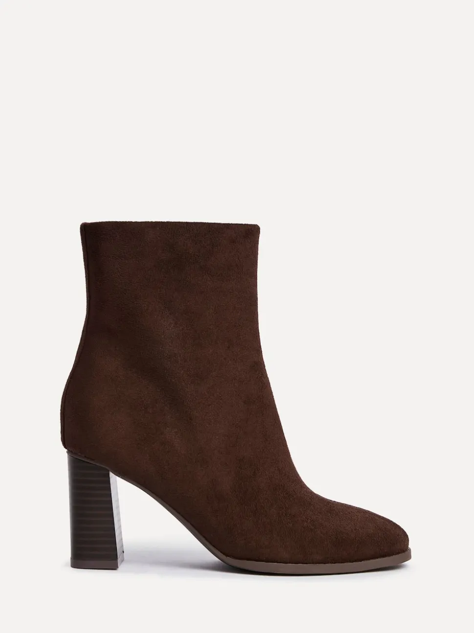 Linzi Brown Approach Round Toe Block Heeled Ankle Boots