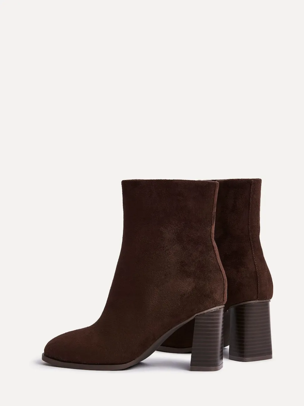 Linzi Brown Approach Round Toe Block Heeled Ankle Boots