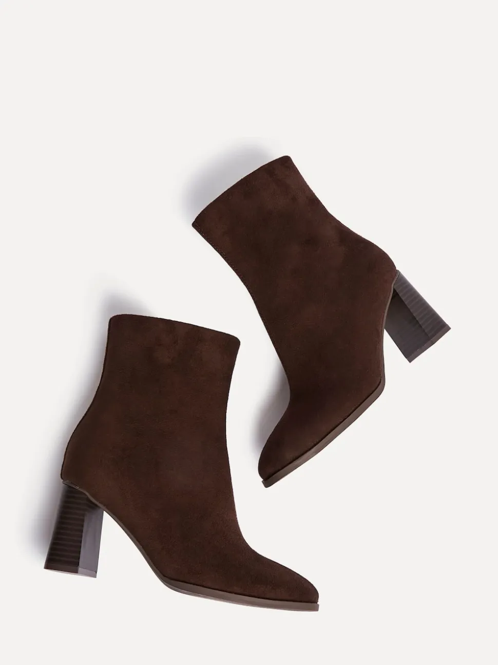 Linzi Brown Approach Round Toe Block Heeled Ankle Boots