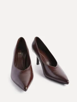 Linzi Brown Bellamy V-Shaped Closed Toe Court Heels
