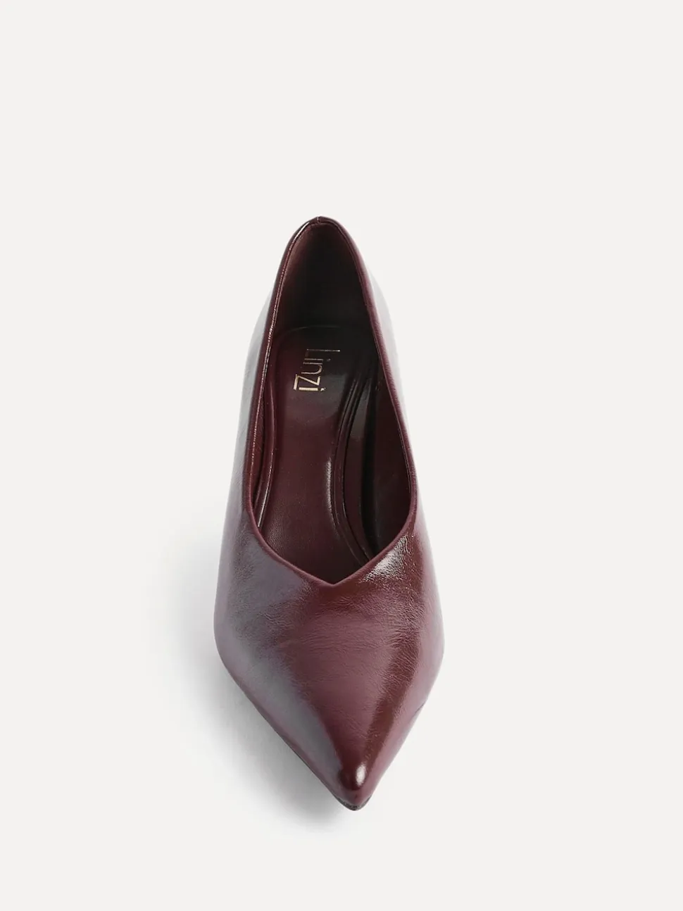 Linzi Brown Bellamy V-Shaped Closed Toe Court Heels