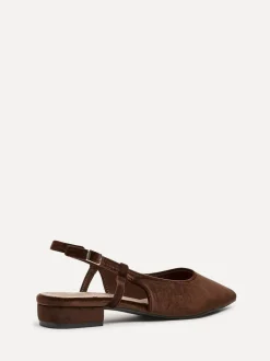 Linzi Brown Clasica Low Heeled Slingback Courts