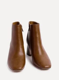 Linzi Brown Cove Comfort Block Heeled Ankle Boot