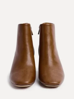 Linzi Brown Cove Comfort Block Heeled Ankle Boot
