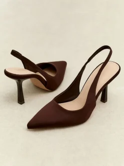 Linzi Brown Dark Dash Slingback Court Heels