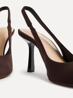 Linzi Brown Dark Dash Slingback Court Heels