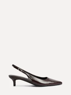 Linzi Brown Elvira Kitten Heel Slingback Courts