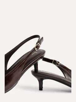 Linzi Brown Elvira Kitten Heel Slingback Courts
