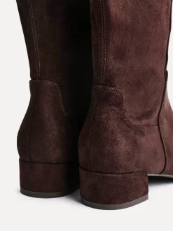 Linzi Brown Light Revolve Stretch High Leg Boot With Low Block Heel