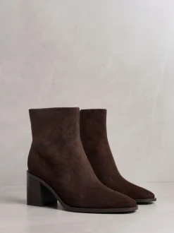 Linzi Brown Orlando Block Heeled Ankle Boots