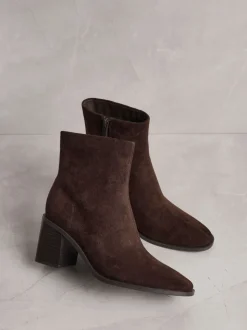Linzi Brown Orlando Block Heeled Ankle Boots