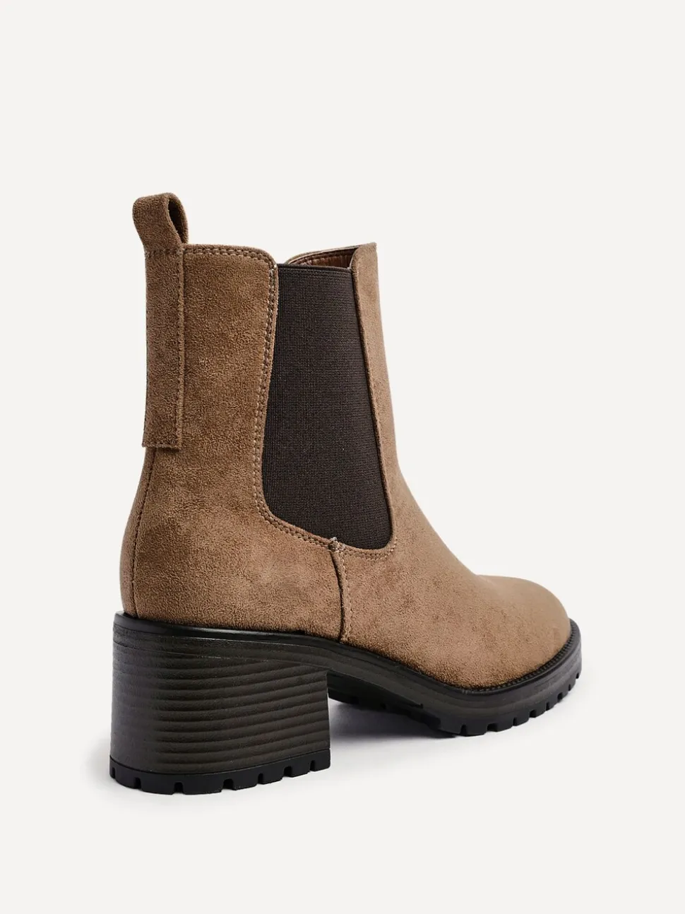 Linzi Brown Path Block Heel Chelsea Boots