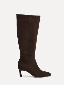Linzi Brown Rush Pointed Toe High Leg Stiletto Boots