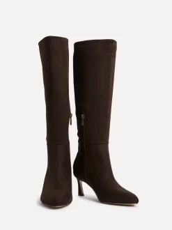 Linzi Brown Rush Pointed Toe High Leg Stiletto Boots