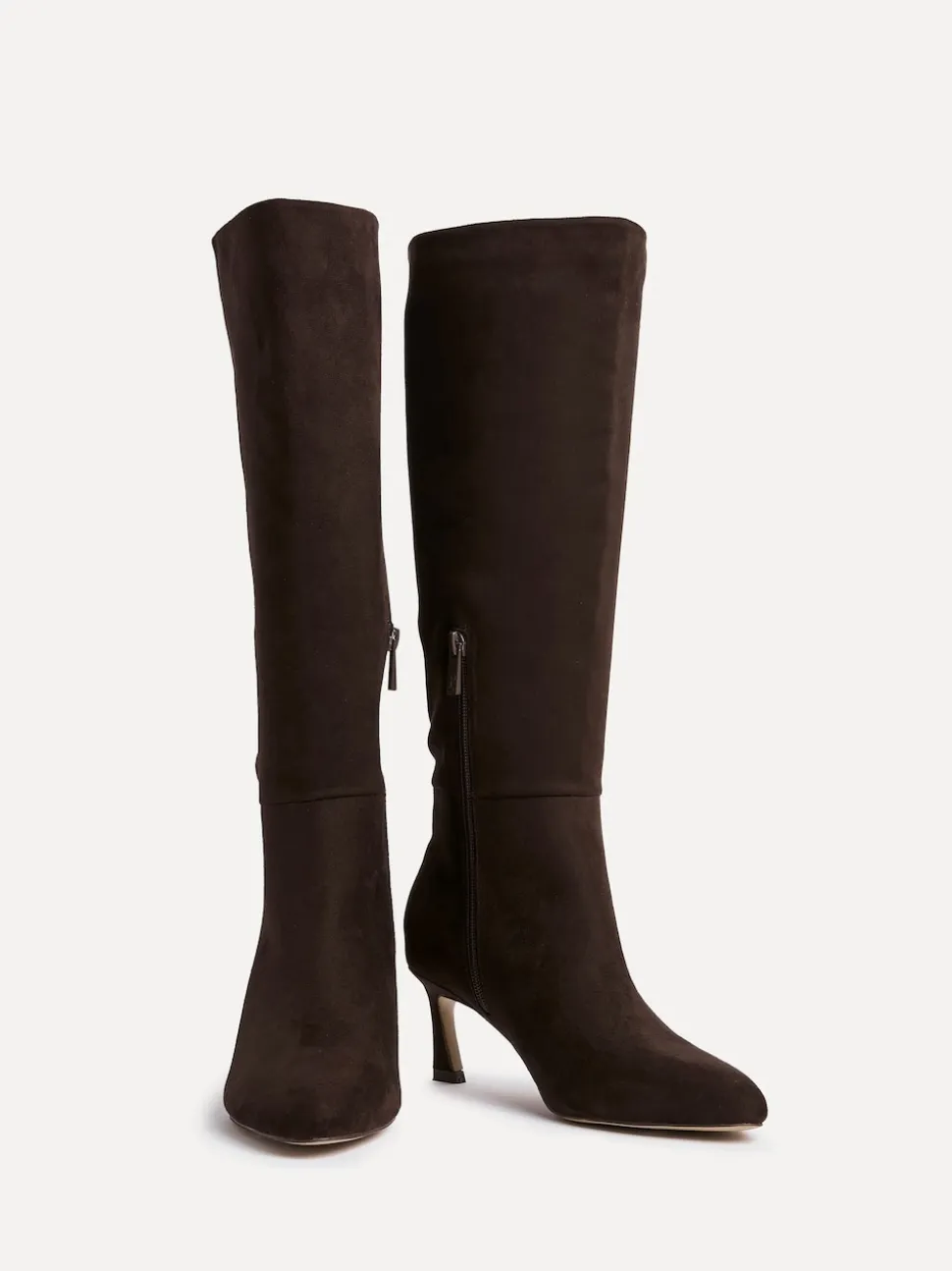 Linzi Brown Rush Pointed Toe High Leg Stiletto Boots