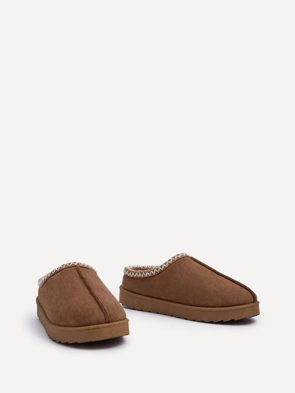 Linzi Brown Tana Faux Suede Slip-On Slippers