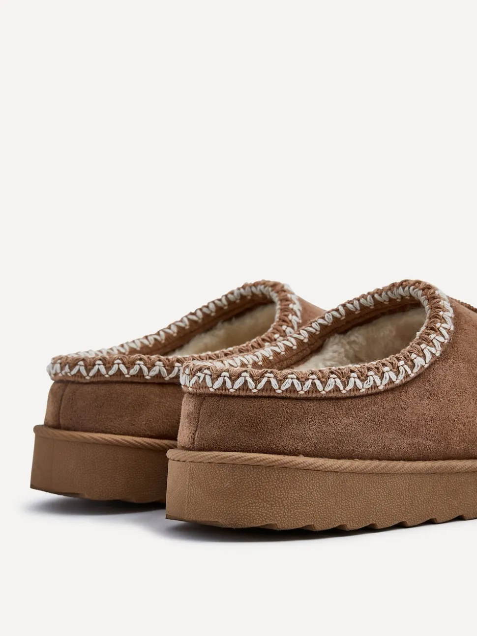 Linzi Brown Tana Faux Suede Slip-On Slippers