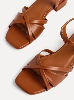Linzi Brown Zenna Strappy Mini Heeled Sandals