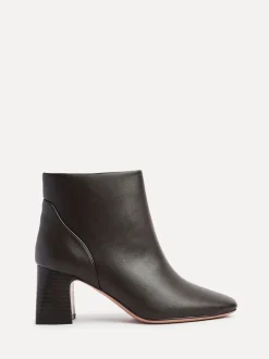 Linzi Dark Brown Cove Comfort Block Heeled Ankle Boot