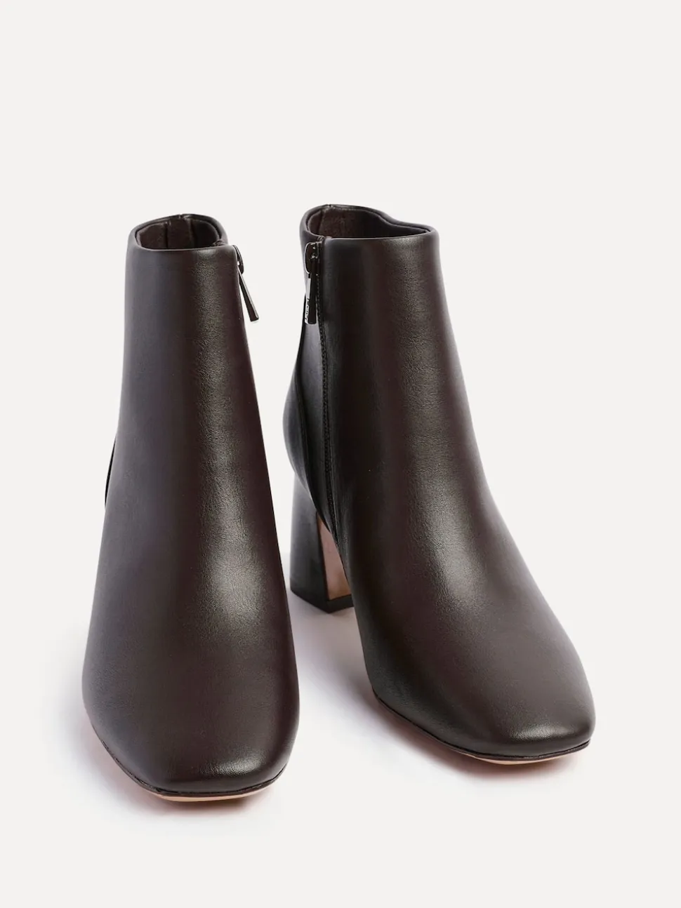 Linzi Dark Brown Cove Comfort Block Heeled Ankle Boot