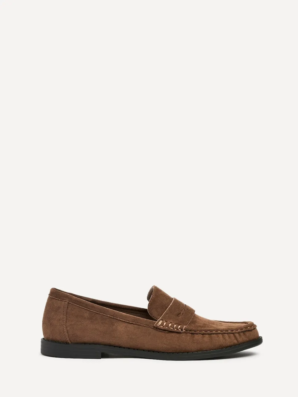 Linzi Dark Brown Precise Classic Loafers With Front Tab