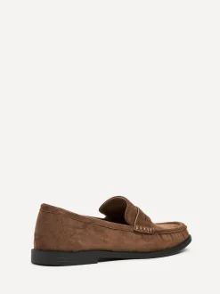 Linzi Dark Brown Precise Classic Loafers With Front Tab