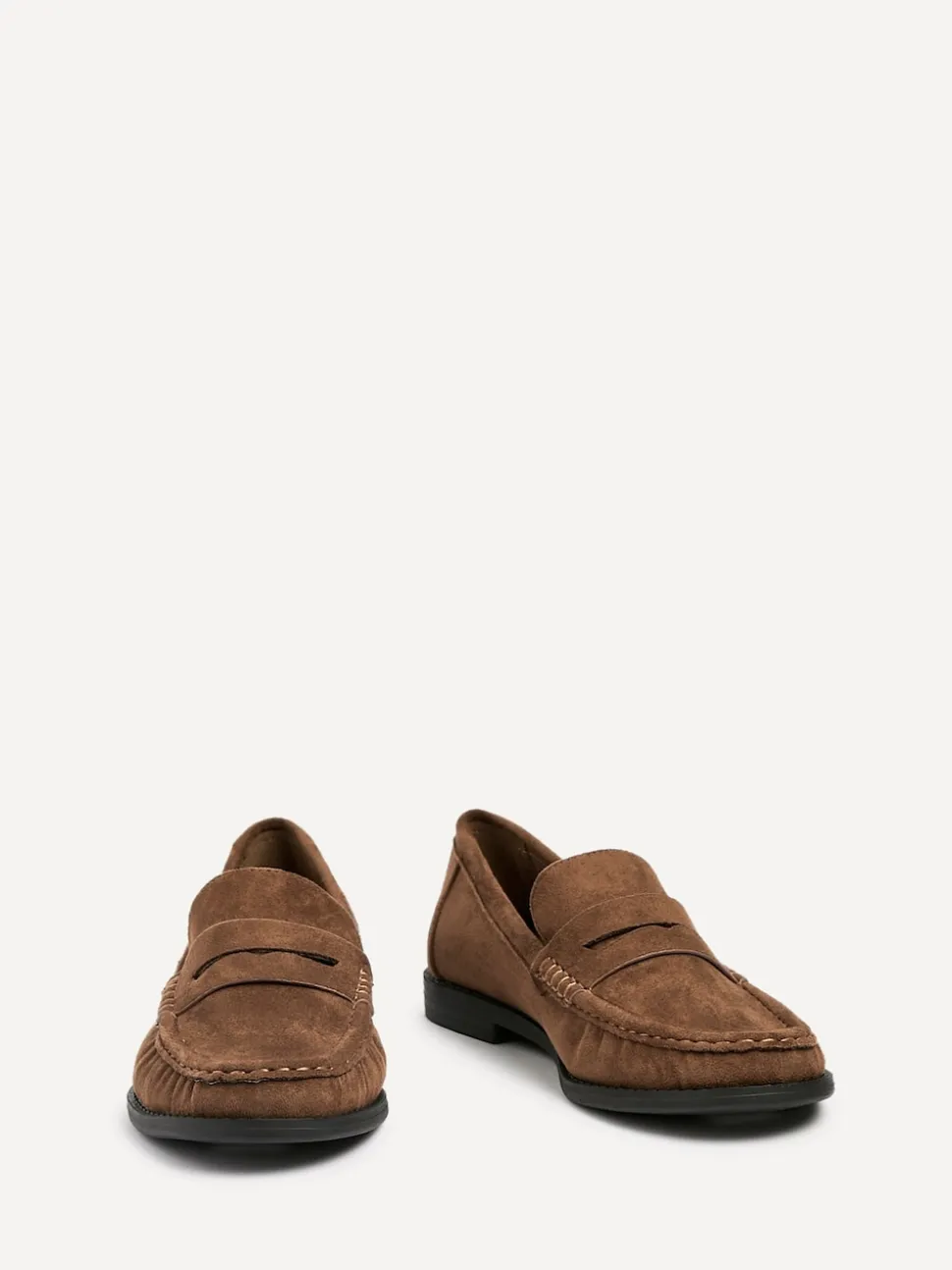Linzi Dark Brown Precise Classic Loafers With Front Tab