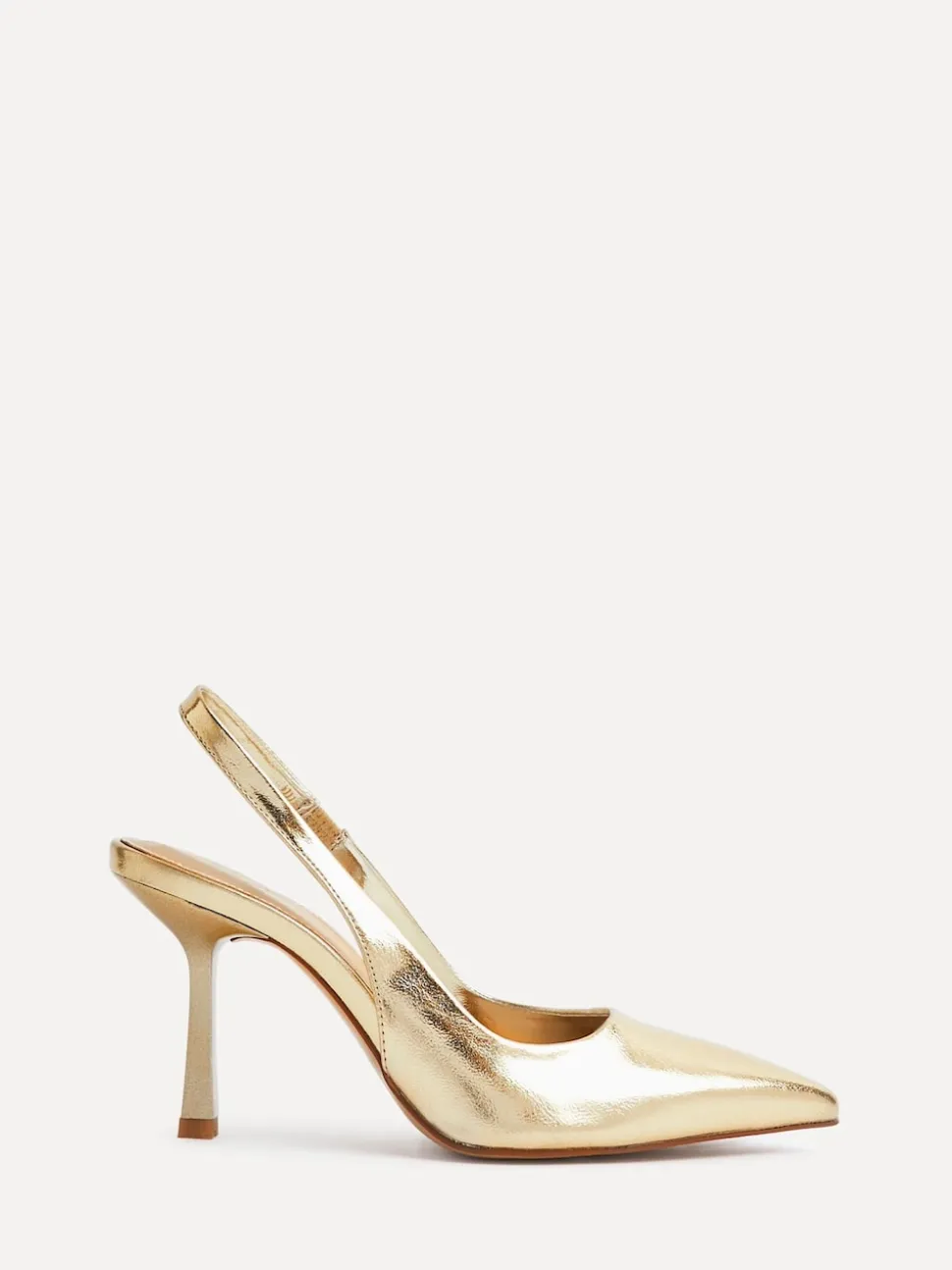 Linzi Gold Dash Slingback Court Heels