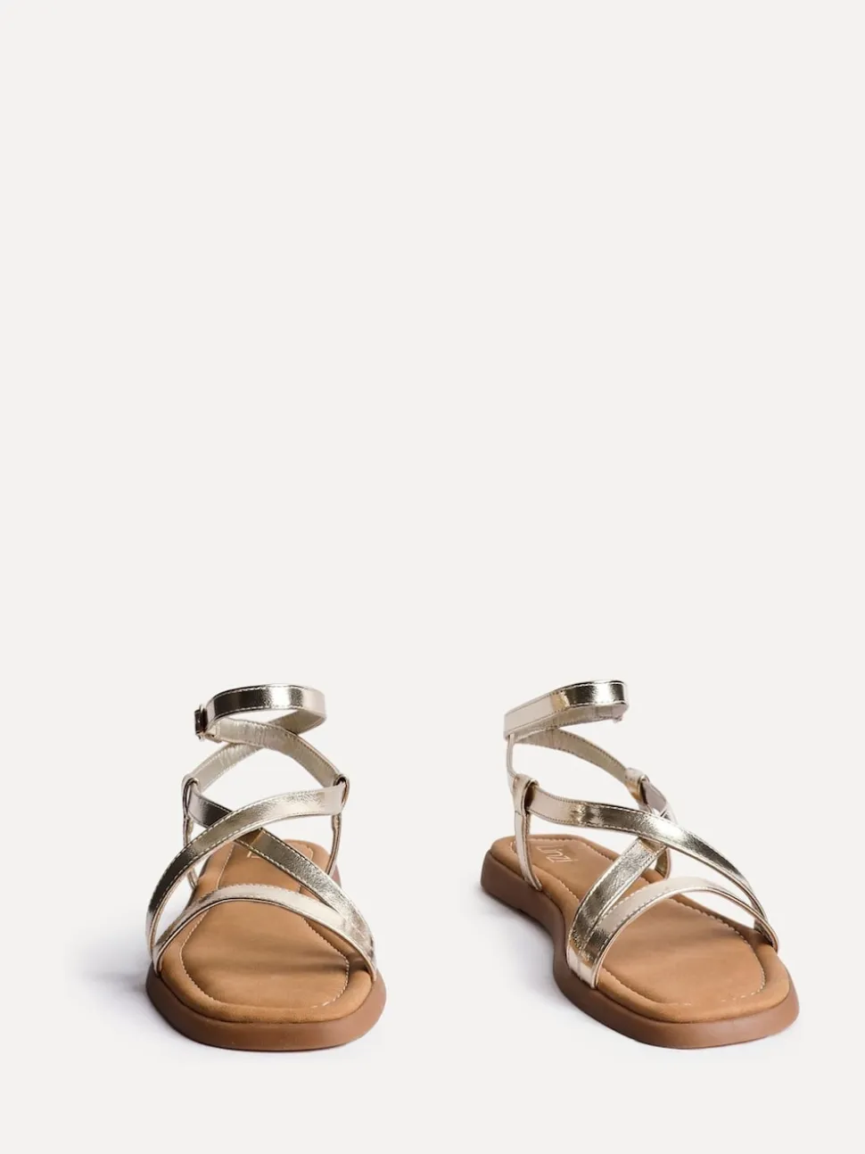 Linzi Gold Valor Strappy Gladiator Flat Sandals