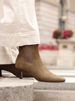 Linzi Natural Ritual Kitten Heeled Chelsea Boots