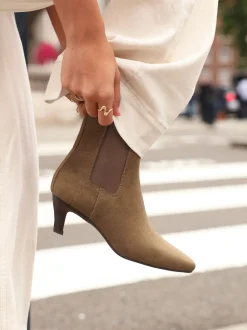 Linzi Natural Ritual Kitten Heeled Chelsea Boots