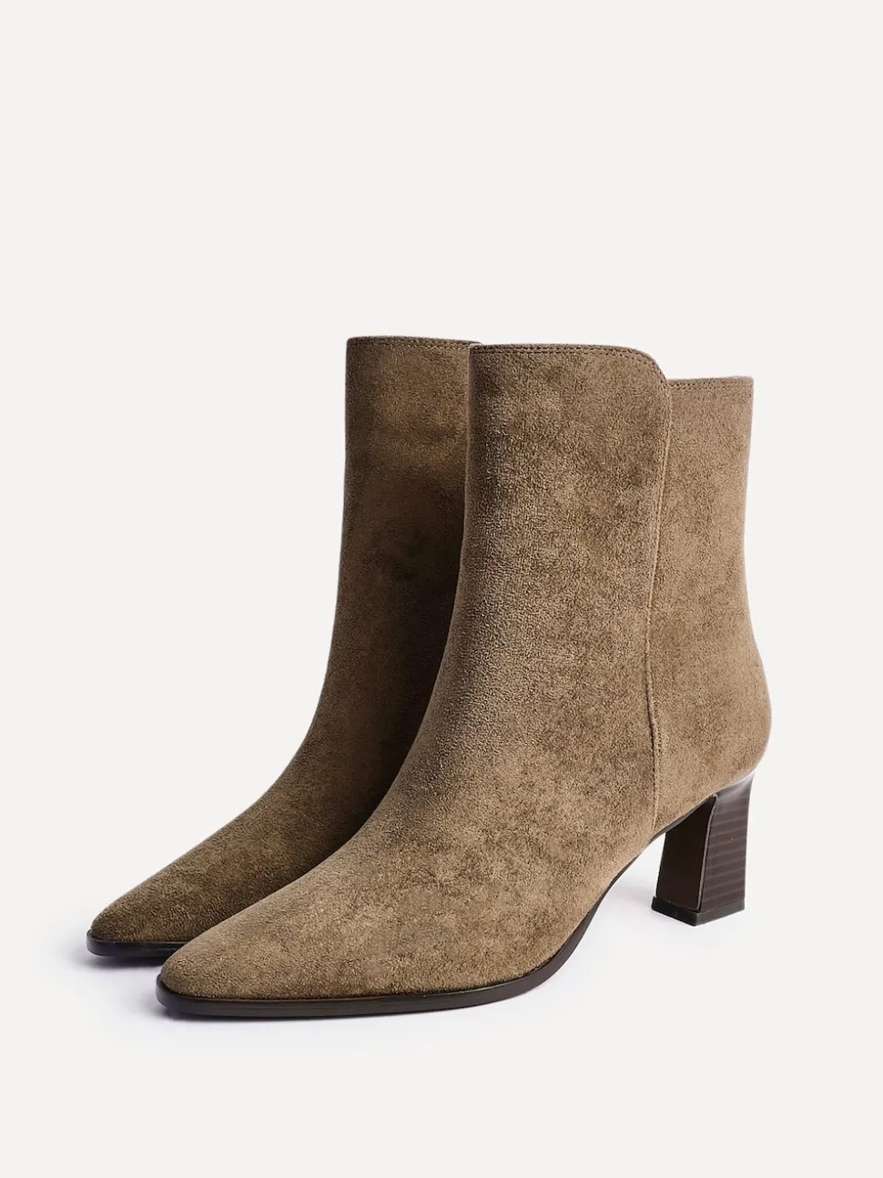 Linzi Natural Thorn Stacked Block Heel Ankle Boots