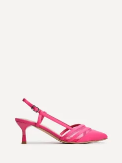 Linzi Pink Milan Mesh Court Heels