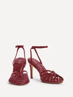 Linzi Red Eros Caged Stiletto Heel Sandals