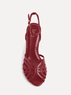 Linzi Red Eros Caged Stiletto Heel Sandals