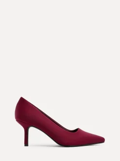 Linzi Red Wide Fit Aim Closed Court Stiletto Heels