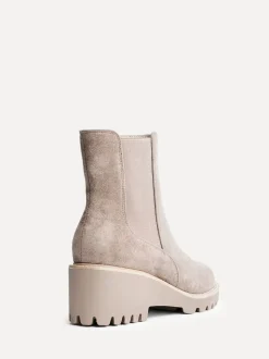 Linzi Taupe Attend Chelsea Wedge Boots
