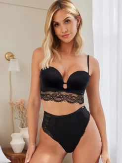 Lipsy Black Brazilian Tummy Control Shaping Knickers