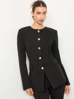 Lipsy Black Collarless Blazer