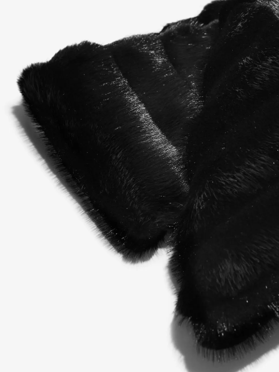 Lipsy Black Faux Fur Scarf