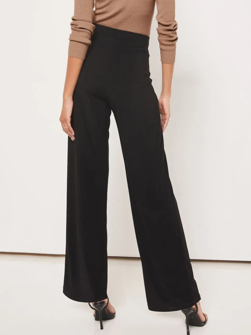 Lipsy Black High Waist Wide Leg Trousers
