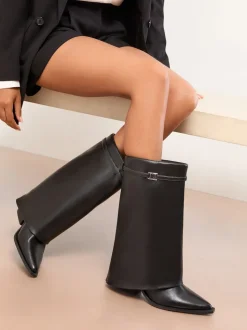 Lipsy Black Knee High Boots