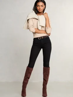 Lipsy Black Mid Rise Skinny Jeans