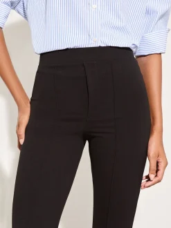 Lipsy Black Petite High Waisted Contour Bootleg Flared Trousers